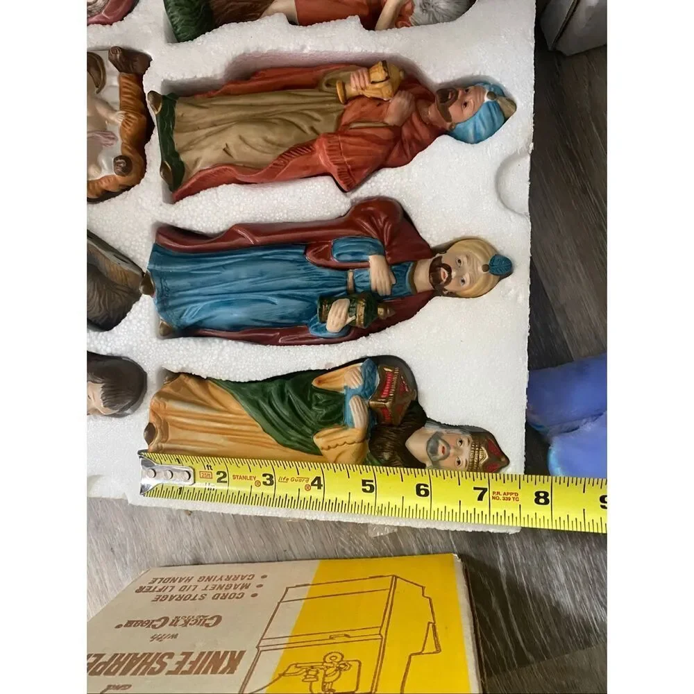 Homco Nativity Set 5216 Complete Set Of Figures 9 Pieces Porcelain Bisque
